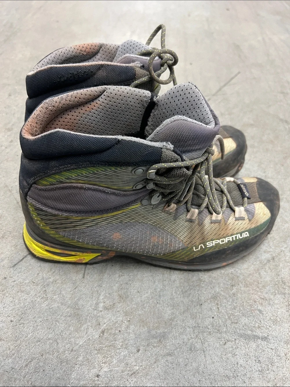 La Sportiva Men's Gray and Yellow Green Trail Boots